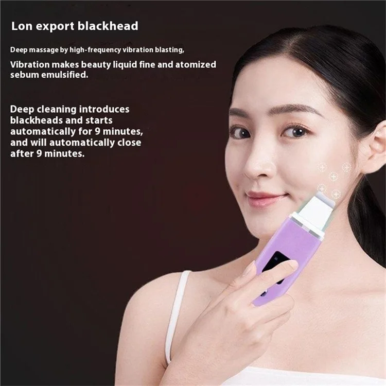 C1 Ultrasonic Shovel Household Blackhead Beauty Instrument Iontophoresis Pore Cleaning Instrument - Green
