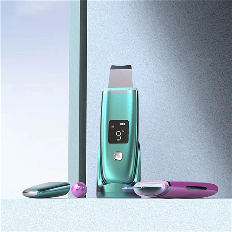 C1 Ultrasonic Shovel Household Blackhead Beauty Instrument Iontophoresis Pore Cleaning Instrument - Green