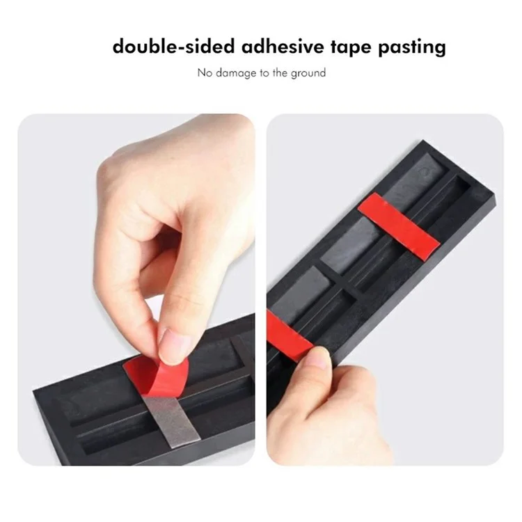 JUNSUNMAY Threshold Ramp Kit for Ecovacs / Irobot / Mijia / Dreame Robot Vacuum Modular Slope Silicone Strips - Black