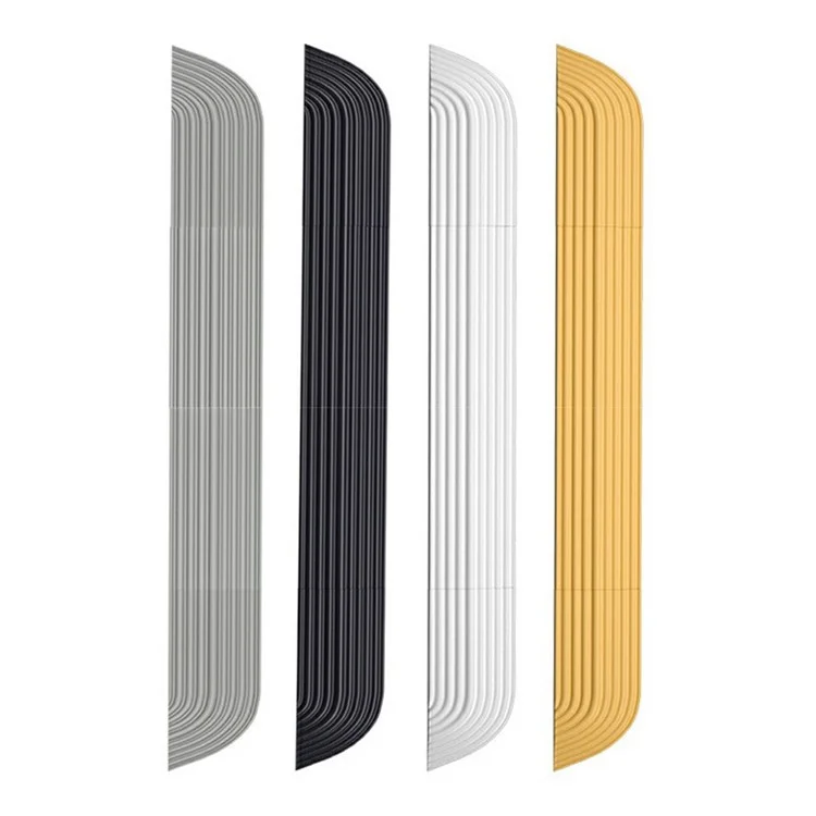 JUNSUNMAY Threshold Ramp Kit for Ecovacs / Irobot / Mijia / Dreame Robot Vacuum Modular Slope Silicone Strips - Black