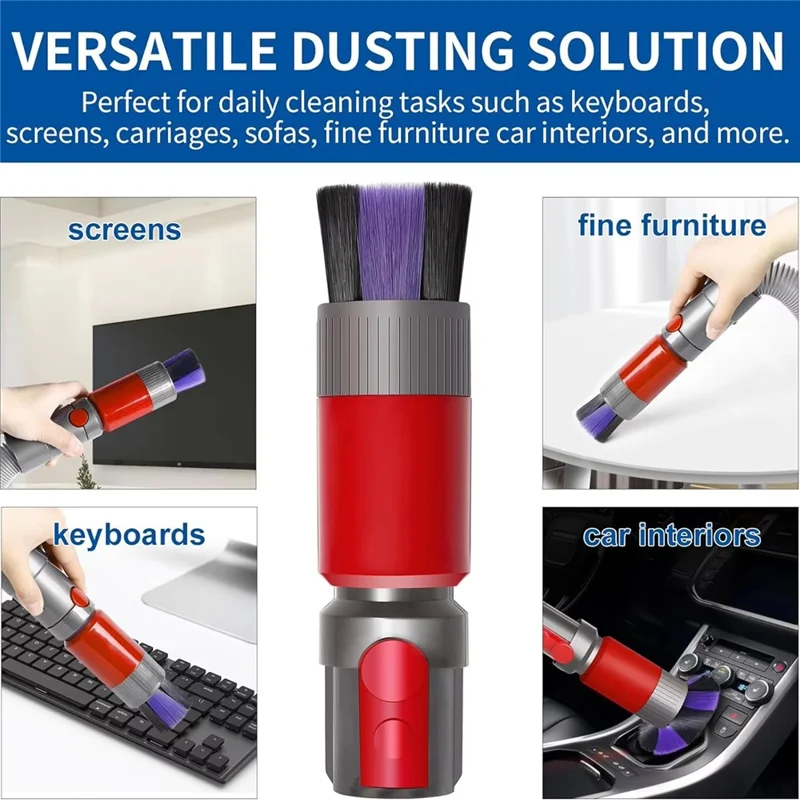 Ultra Fine Soft Bristles Brush for Dyson V11 / V10 / V8 / V7 Vacuum Cleaner Dust Removal Cleaning Tool