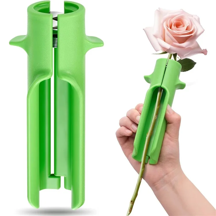 Outil portable de déssouchage des épines de rose pour jardinage et composition florale - Vert