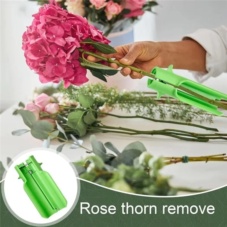 Outil portable de déssouchage des épines de rose pour jardinage et composition florale - Vert