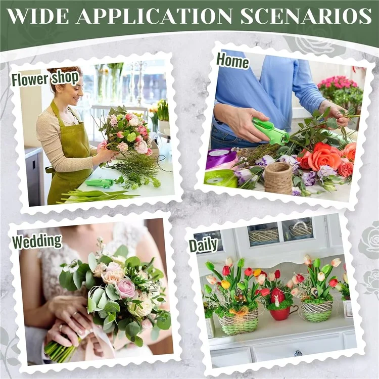 Outil portable de déssouchage des épines de rose pour jardinage et composition florale - Vert