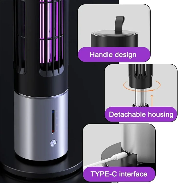 Lampe anti-moustiques portable tueur d'insectes, rechargeable par USB, pour intérieur et extérieur