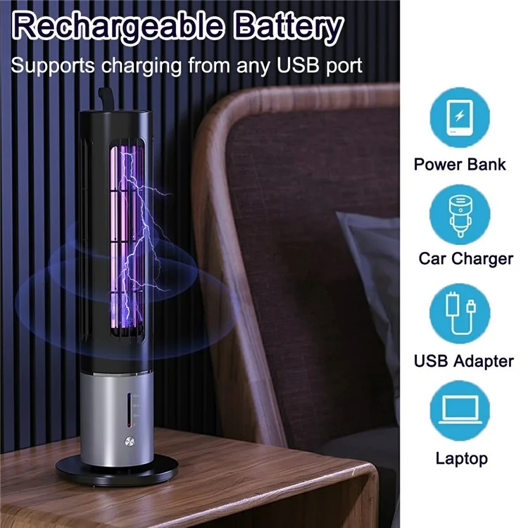 Lampe anti-moustiques portable tueur d'insectes, rechargeable par USB, pour intérieur et extérieur