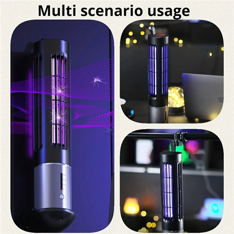 Lampe anti-moustiques portable tueur d'insectes, rechargeable par USB, pour intérieur et extérieur