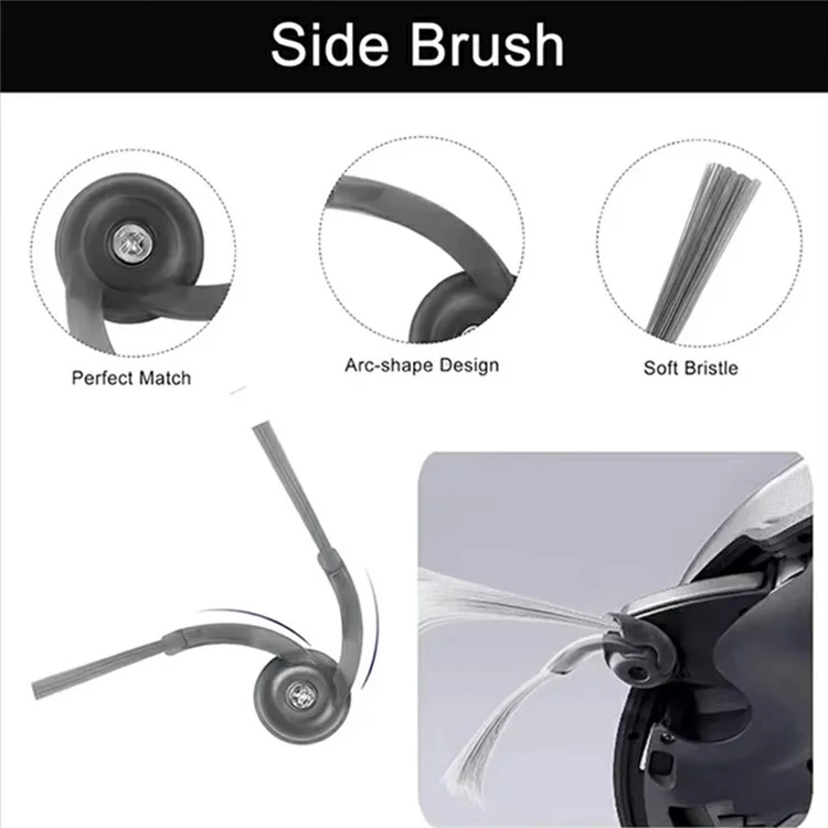 2PCS Side Brushes For Roborock G20S Ultra / G30 / G30 Space / Saros 10 / 10R / Z70 Replacement Parts Vacuum Cleaner Accessories