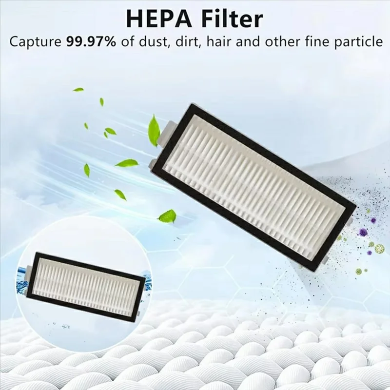 2PCS Sweeping Robot Filter For Roborock G30 Space / Saros Z70 Vacuum Cleaner Replacement Accessory