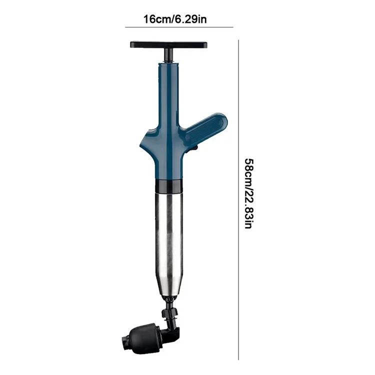 Toilet Plunger Clog Remover High Pressure Air Drain Blaster for Kitchen Bathroom Pipe Unblocker - Black