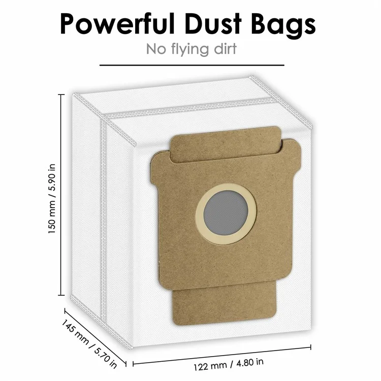 10Pcs Dust Bags for iRobot Roomba 105 Combo / 205 Dustcompactor / Plus 405 Combo / Plus 505 Combo Non Woven Fabric Vacuum Cleaner Replacement
