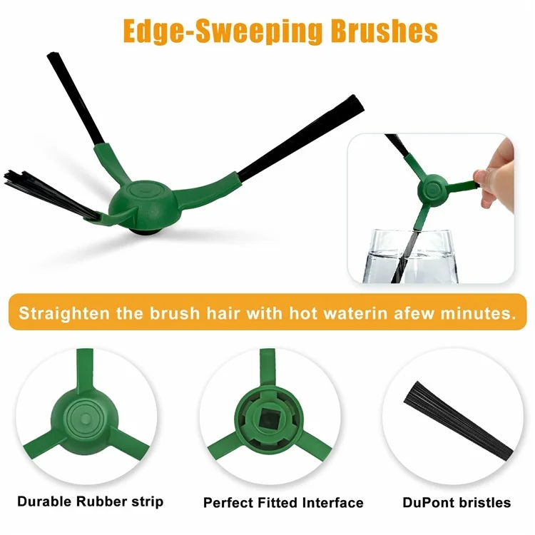 2 Pièces Pour iRobot Roomba 105 Combo / Combo Essential Robot Aspirateur Balayage Brosse Latérale Pièce de Rechange