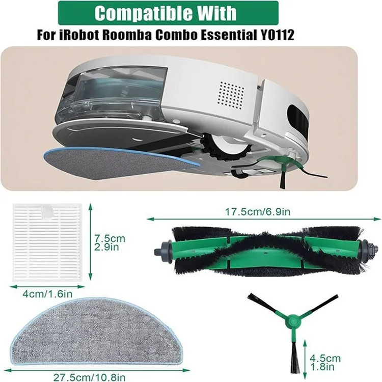 Für iRobot Roomba 105 Kombi / Kombi Essential Staubsauger Polyester Ersatz Wischtuch