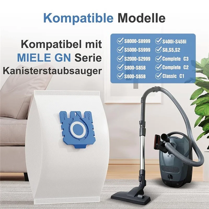 5Pcs For Miele GN / C1 / FJ / 3D Vacuum Cleaner Dust Bags Replacement Bag