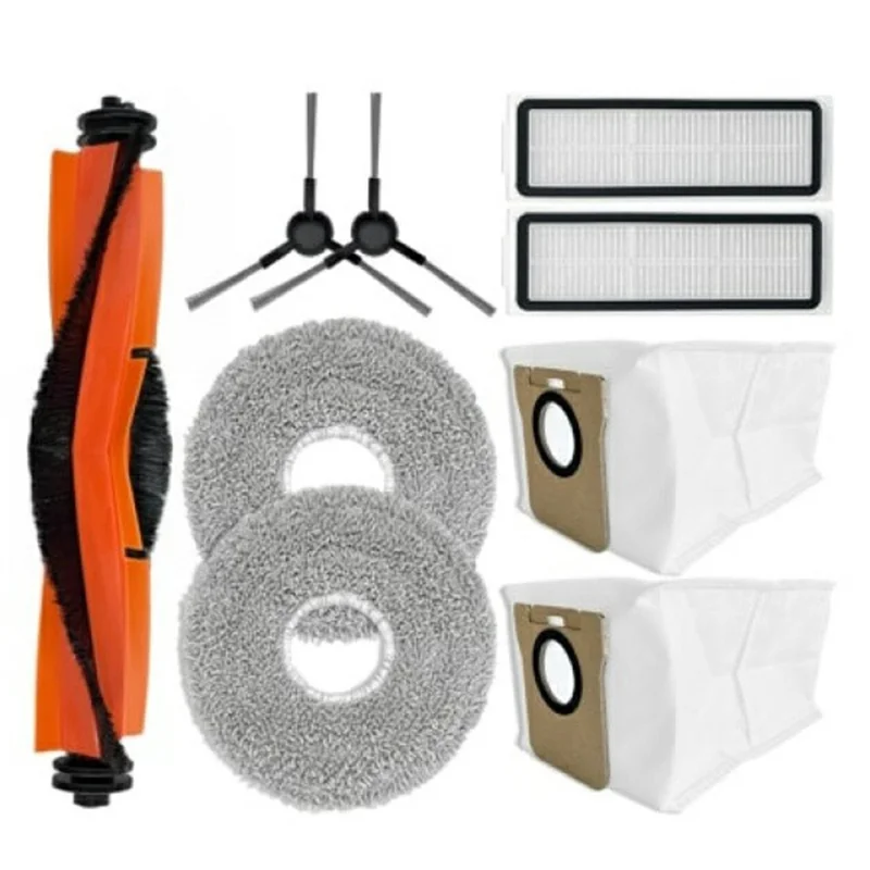 Kit di 9 pezzi per Xiaomi Robot Vacuum X20 Pro / X20 Max - Kit di Ricambi con Spazzola Principale, Spazzole Laterali, Filtro, Panno per Mocio, Sacchetto per la Polvere