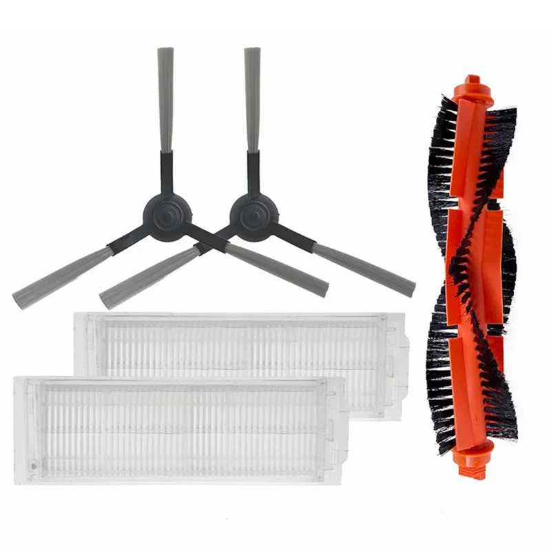 5Pcs Replacement Part Kit for Xiaomi Mijia Robot Vacuum Mop 2S / Mop P / Mop Pro / XMSTJQR2S / STYTJ02YM Main Brush Side Brush HEPA Filter Set