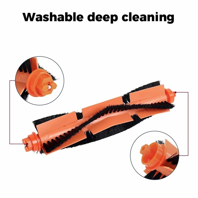 5Pcs Replacement Part Kit for Xiaomi Mijia Robot Vacuum Mop 2S / Mop P / Mop Pro / XMSTJQR2S / STYTJ02YM Main Brush Side Brush HEPA Filter Set
