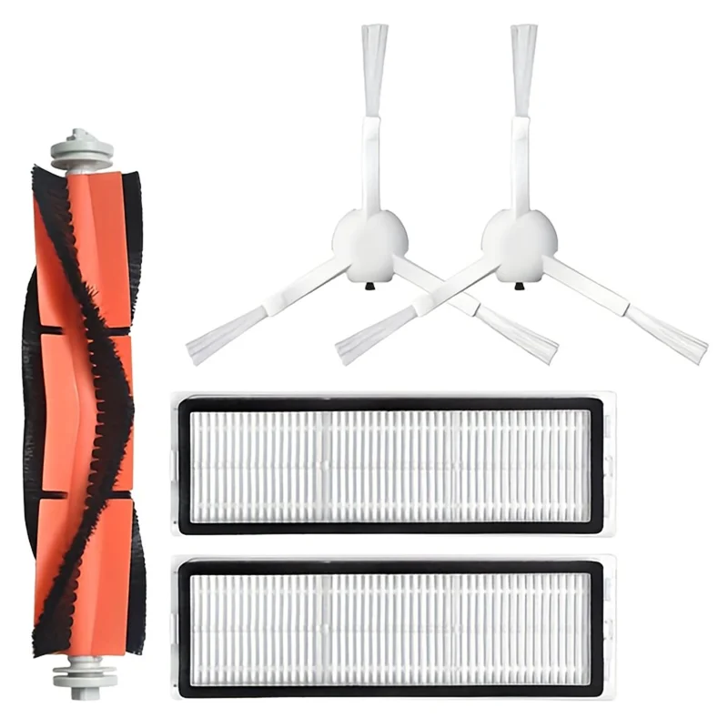 Kit di 5 pezzi con spazzola principale, spazzole laterali e filtri per Xiaomi Robot Vacuum S10+ / S20+ / X10+ / X20+ / X10 - Ricambi originali