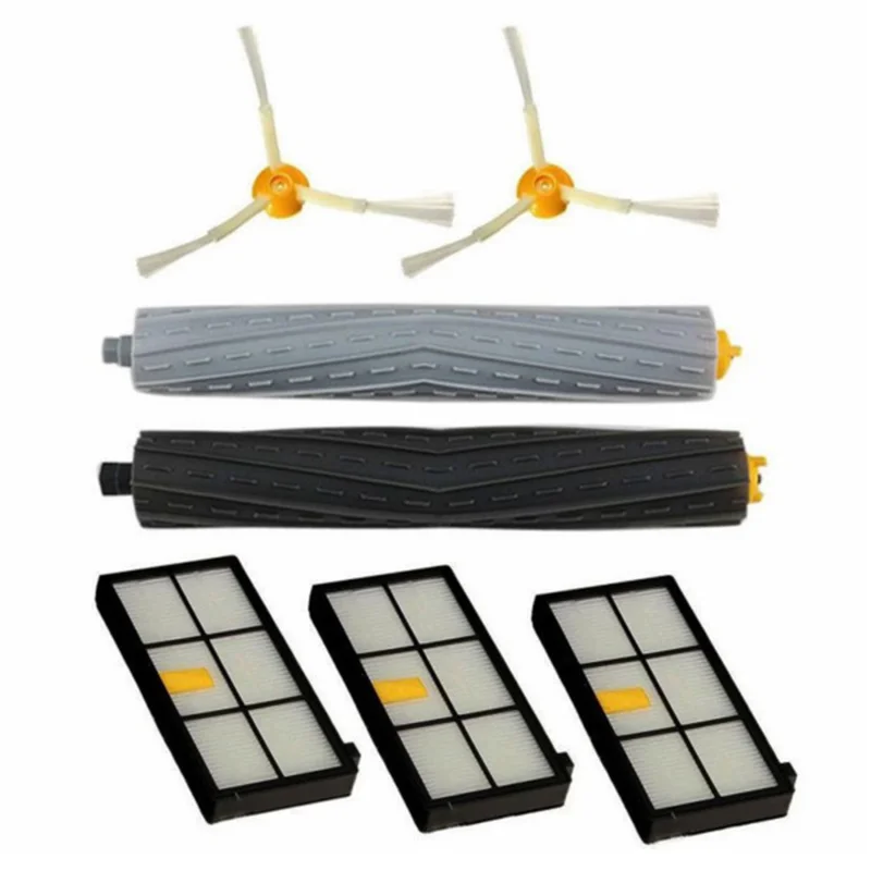 Kit de 7 Peças de Peças de Substituição para iRobot Roomba 980 / 960 / 880 / 870 / 800 Escova Principal Escova Lateral Filtro