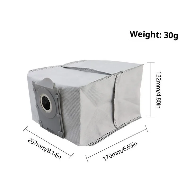 Dust Bag for Ecovacs Deebot T50 Pro / X8 Pro / T80 / X9 Robot Vacuum Antibacterial Dust Pouch Replacement - White