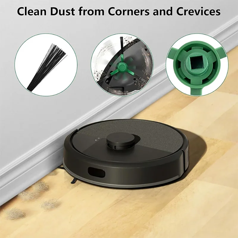 JUNSUNMAY 15Pcs / Set For iRobot Roomba Plus 505 Combo  /  405 Combo Replacement Parts Kit with Main Brush Filter Dust Bag Mop Pad