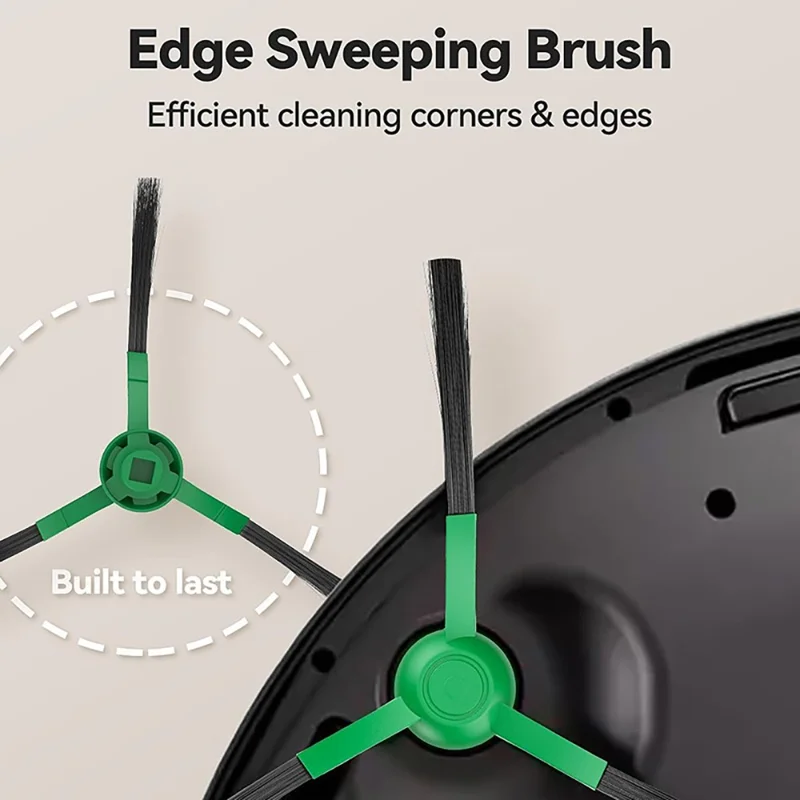 JUNSUNMAY 6 uds para iRobot Roomba Plus 505 Combo / 405 Combo Cepillo Lateral Triangular Pieza de Repuesto para Aspiradora Robot