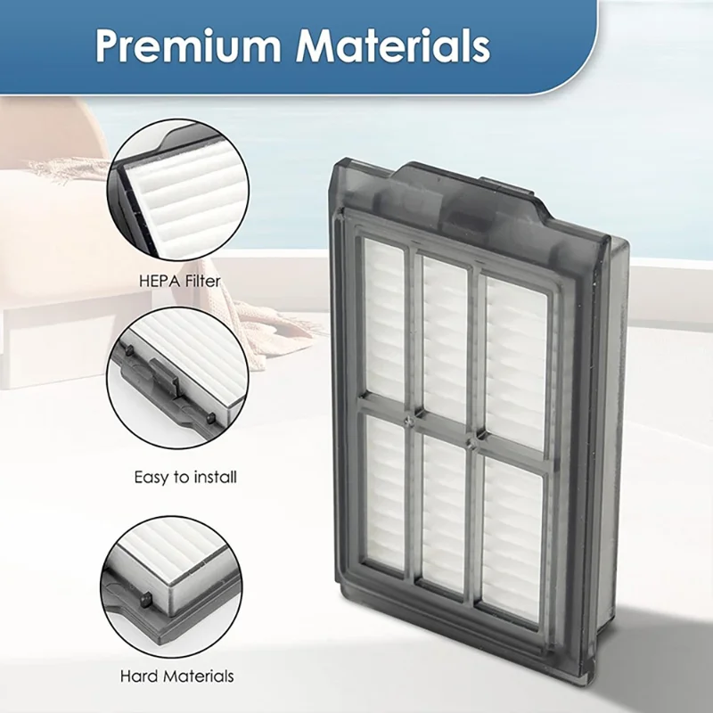 JUNSUNMAY 4 st till iRobot Roomba Plus 505 Combo / 405 Combo Robotstädslagervacuumsfilter, HEPA-filter, reservdel