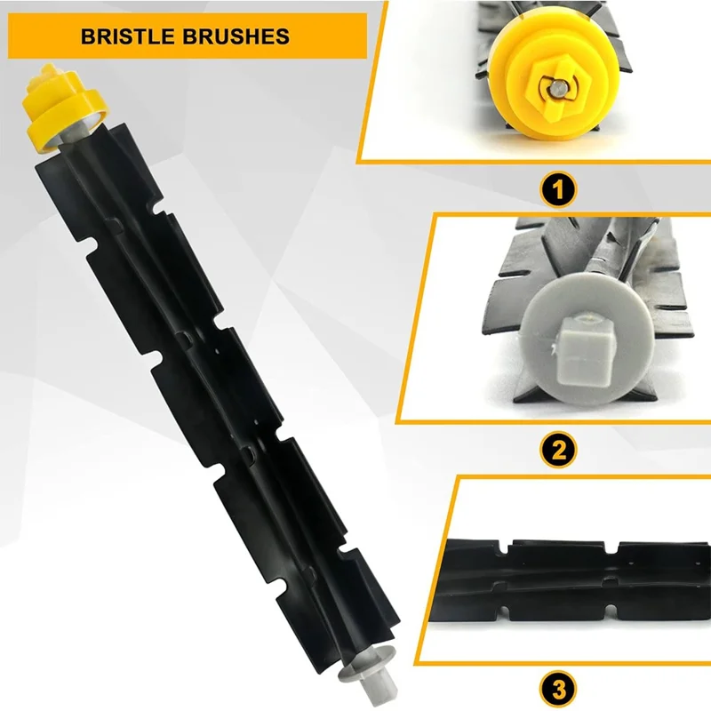 JUNSUNMAY 2 Juegos de Cepillo Principal para iRobot Roomba 610 / 620 / 630 / 650 / 660 Robot Aspirador Repuesto