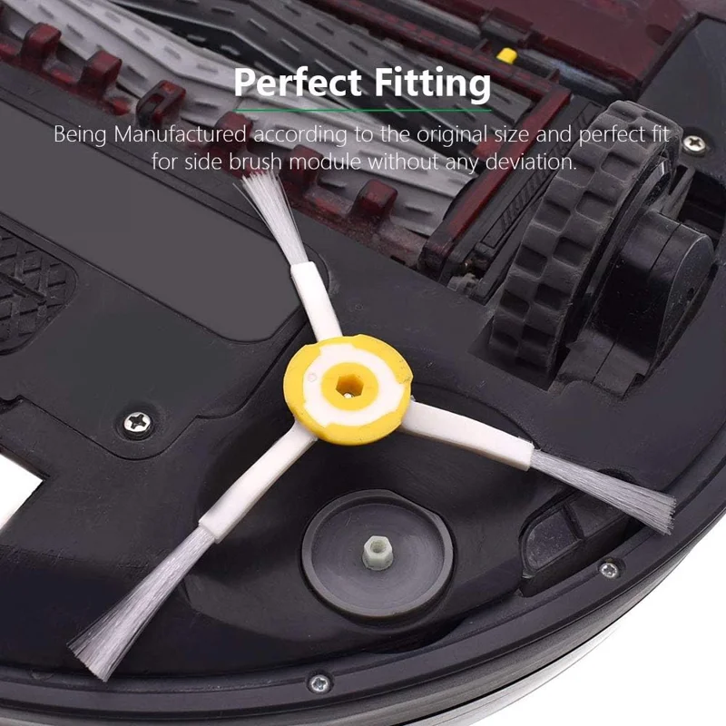 JUNSUNMAY 6Pcs Side Brush for iRobot Roomba 620 / 650 / 675 / 680 / 695 Nylon Bristles Replacement Parts