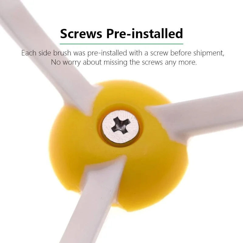 JUNSUNMAY 6Pcs Side Brush for iRobot Roomba 620 / 650 / 675 / 680 / 695 Nylon Bristles Replacement Parts