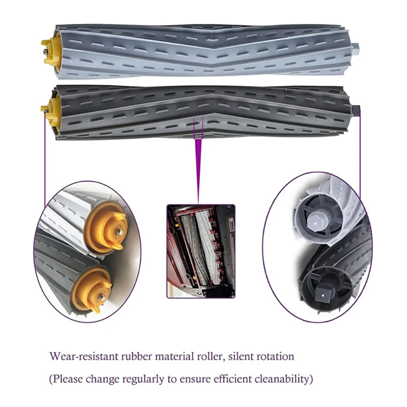 JUNSUNMAY 2 zestawy szczotki głównej do iRobot Roomba 860 / 870 / 880 / 960 / 980 część zamienna do odkurzacza robota