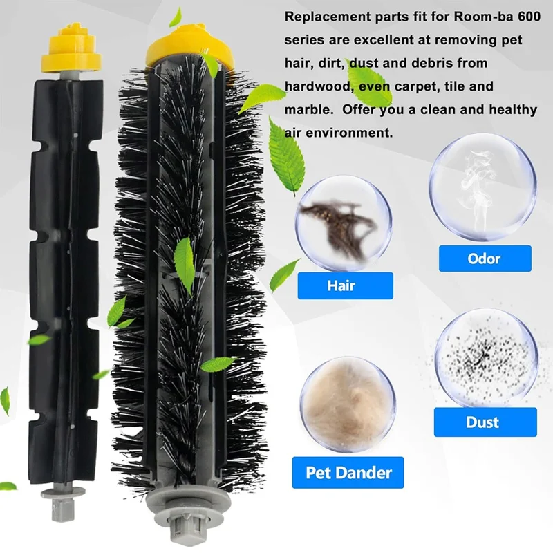 JUNSUNMAY 2Pcs Main Brush Set for iRobot Roomba 700 / 770 / 780 / 790 Robot Vacuum Replacement Parts