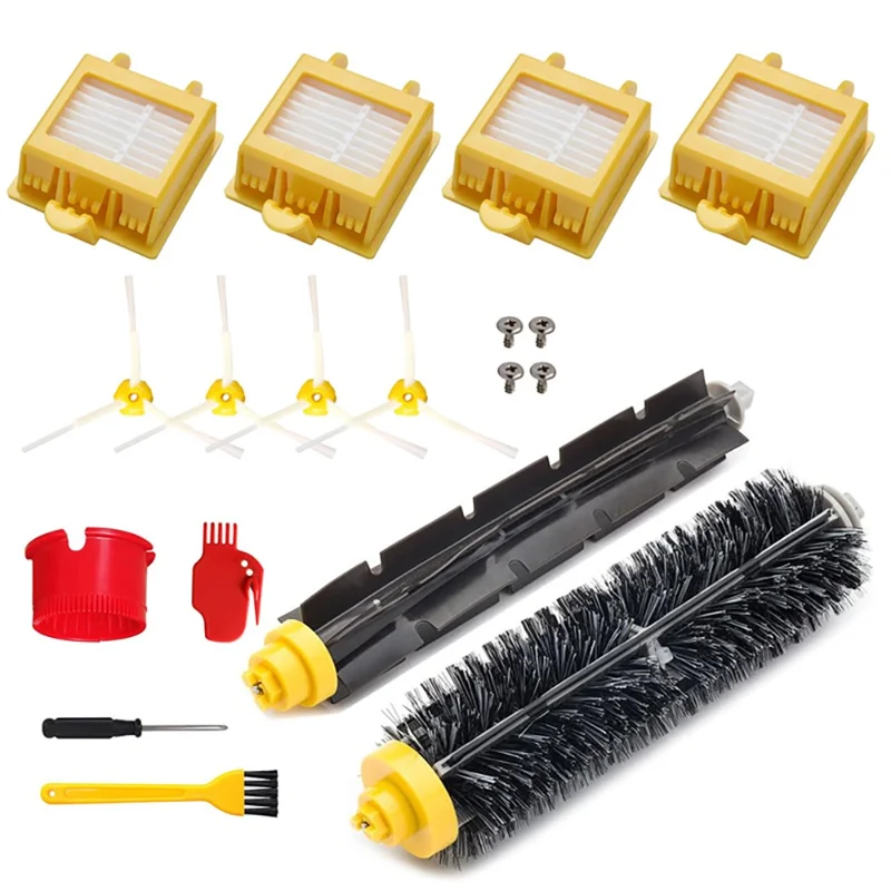 JUNSUNMAY 14Pcs  /  Set Replacement Parts Kit for iRobot Roomba 700  /  770  /  780  /  790 with Main Brush Filter Cleaning Tools