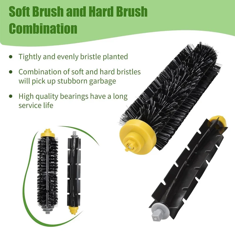 JUNSUNMAY 14Pcs  /  Set Replacement Parts Kit for iRobot Roomba 700  /  770  /  780  /  790 with Main Brush Filter Cleaning Tools