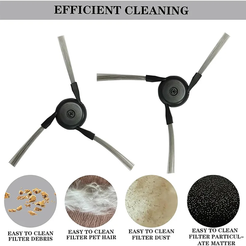 JUNSUNMAY 6Pcs Side Brush for Dreame X50 Ultra / L50 Ultra / X40 Ultra Robot Vacuum Replacement Part