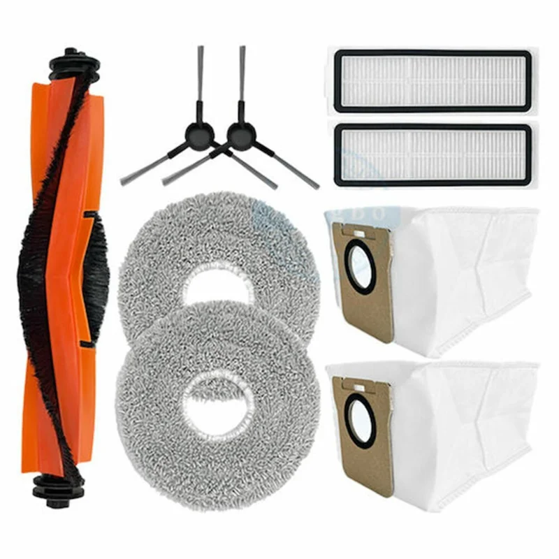 9Pcs / Set For Xiaomi Robot Vacuum X20+ / X10+ Robot Vacuum Replacement Parts with Main Brush Filter Dust Bag