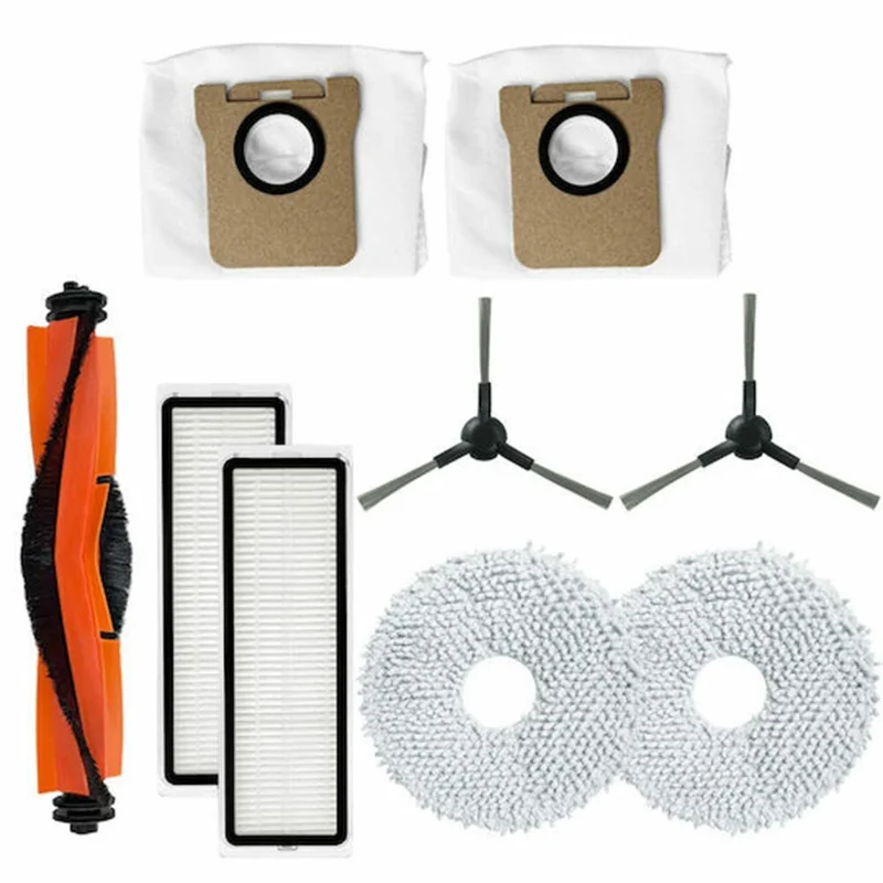 9Pcs / Set For Xiaomi Robot Vacuum X20+ / X10+ Robot Vacuum Replacement Parts with Main Brush Filter Dust Bag