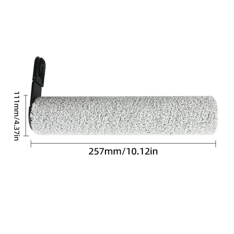 Støvsuger rullebørste til Roborock A30 / A30 Pro / A30 Pro Combo Mikrofiber rengøringshoved rullebørste - Grå