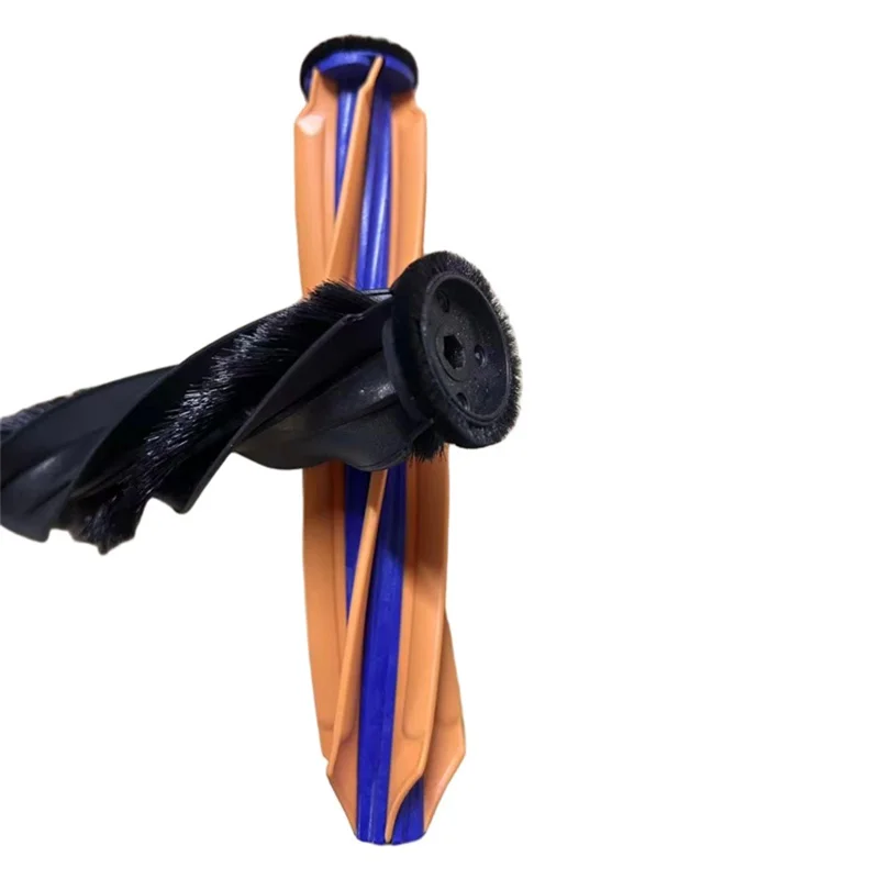 For Dreame X60 Max Ultra Robot Vacuum Dual Main Brush Roll Set Spiral Rubber Strip Fiber Brush - Black