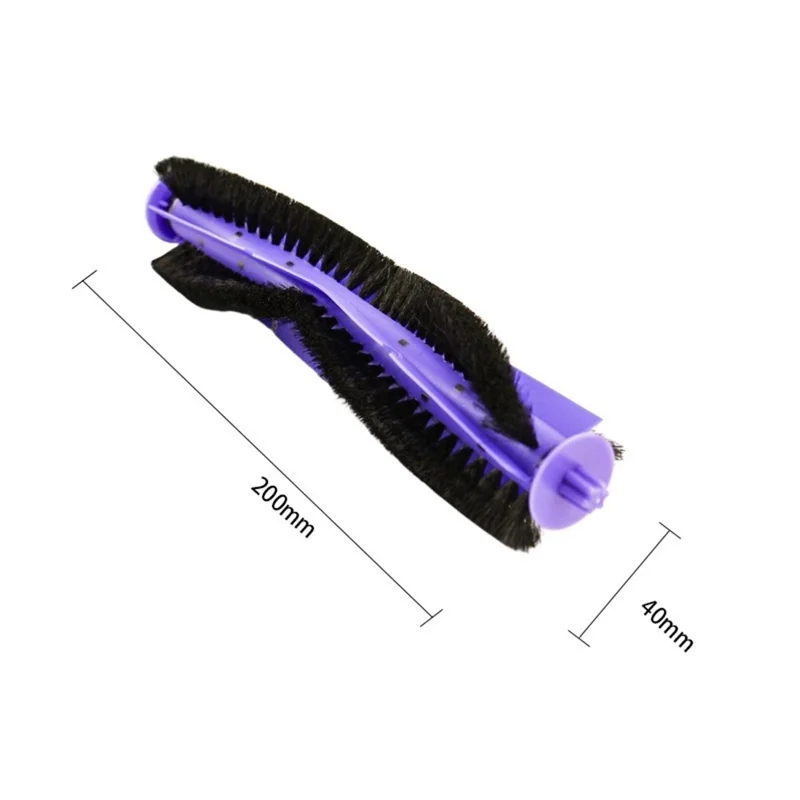 For Narwal J3 Spiral Bristles Main Brush Roll Robot Vacuum Cleaner Replacement Part - Purple