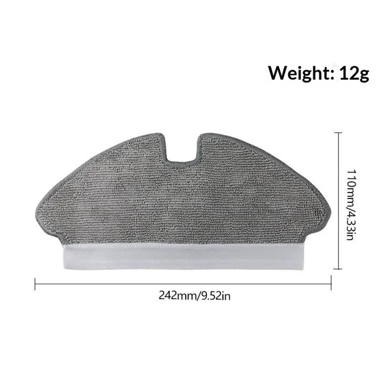 For Dreame Mova M1 Robot Vacuum Cleaner Mop Pad Washable Cleaning Cloth Replacement - Grey