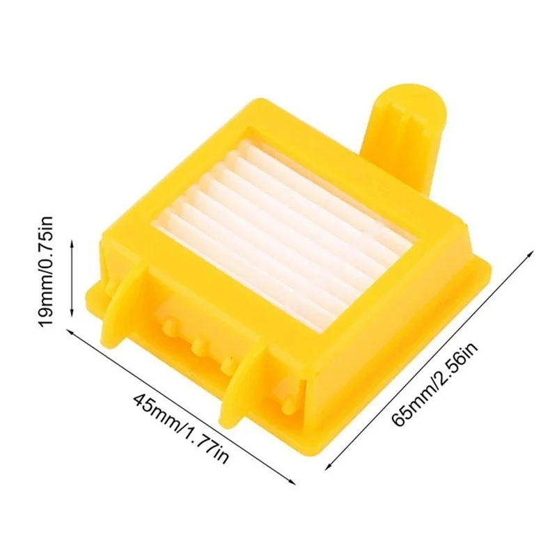 Filtro HEPA per iRobot Roomba 700 / 760 / 770 / 780 / 790 Robot Aspirapolvere, Ricambio per Filtrazione dell'Aria ad Alta Efficienza - Giallo