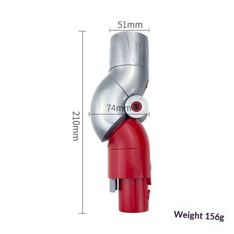 Vacuum Cleaner Swivel Adapter Connector for Dyson V7  /  V8  /  V10  /  V11 Universal Joint Cleaning Converter Tool - Red
