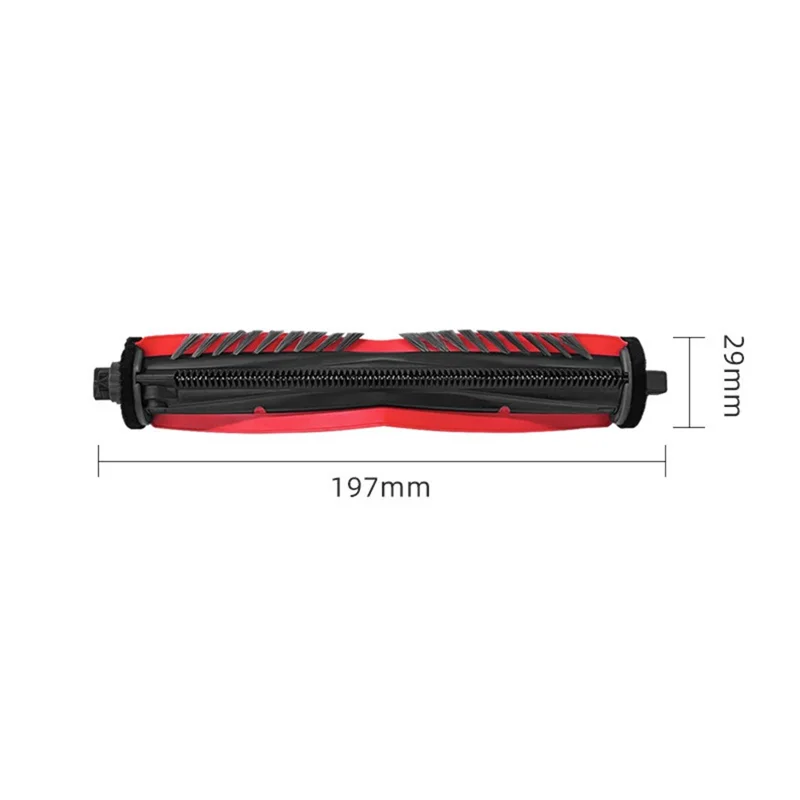 Spazzola Principale di Ricambio per Roborock G30 Space / Saros Z70, Spazzola Rullo per Aspirapolvere - Nero+Rosso