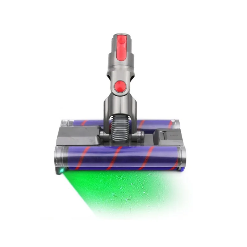 Dual Row Soft Roller Brush for Dyson V7 / V8 / V10 / V11 / V15 Vacuum Cleaner Floor Attachment with LED Light