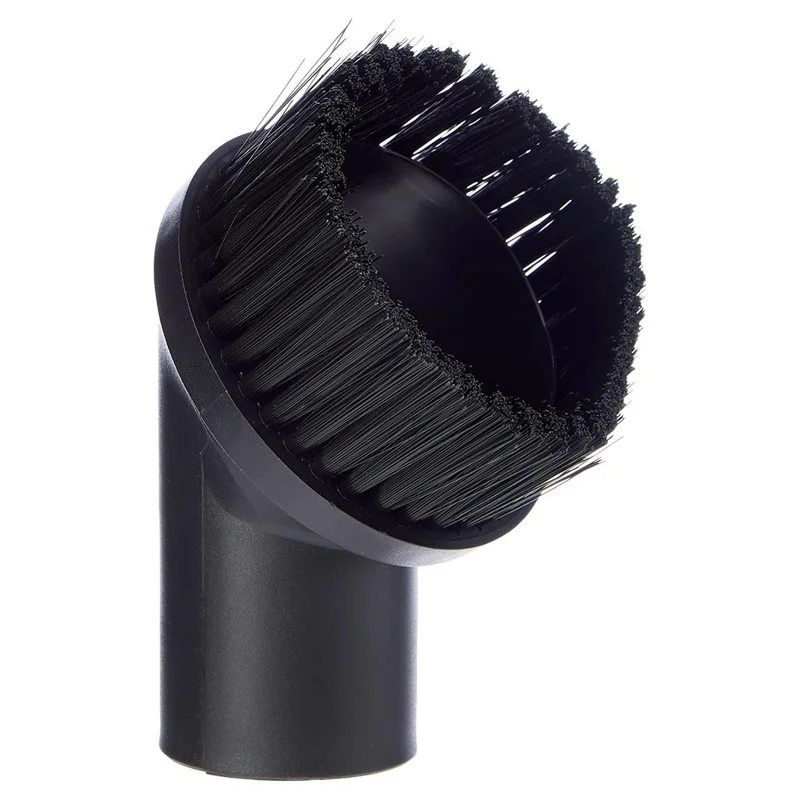 Testina Universale Angolata a 90° in Plastica da 32 mm con Setole ad Anello per Aspirapolvere Philips / Midea - Nera