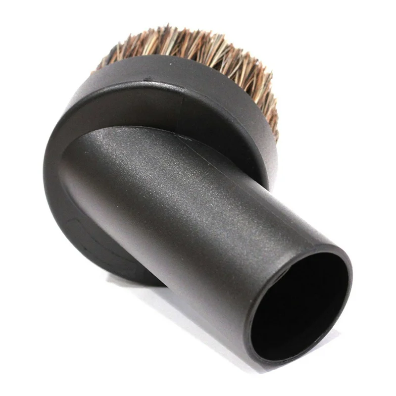 Universal 32mm Horsehair Mixed Round Brush Nozzle Attachment for Philips  /  Midea Vacuum Cleaner - Black