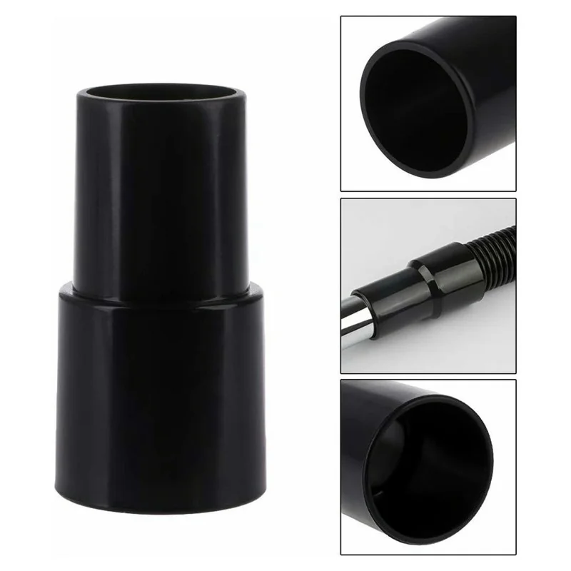 Adattatore in plastica da 32 mm a 35 mm per tubo flessibile aspirapolvere, connettore bisezione per aspirapolvere Philips / Midea, per operazioni di raccolta a secco - Nero