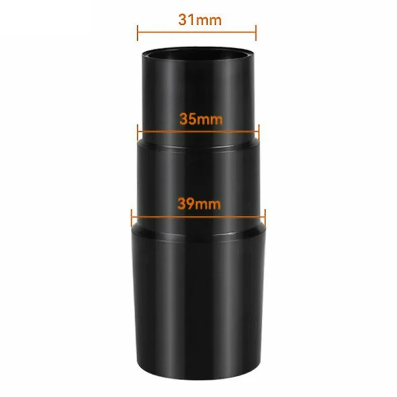 31mm to 35mm  /  39mm Three-Stage Vacuum Cleaner Adapter Connector PP Hose Fitting for Philips  /  Midea Vacuum Cleaners - Black