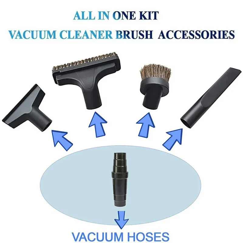 Universal Stepped Vacuum Hose Reducer Adapter for Philips  /  Midea Vacuum Cleaner Accessories - Black
